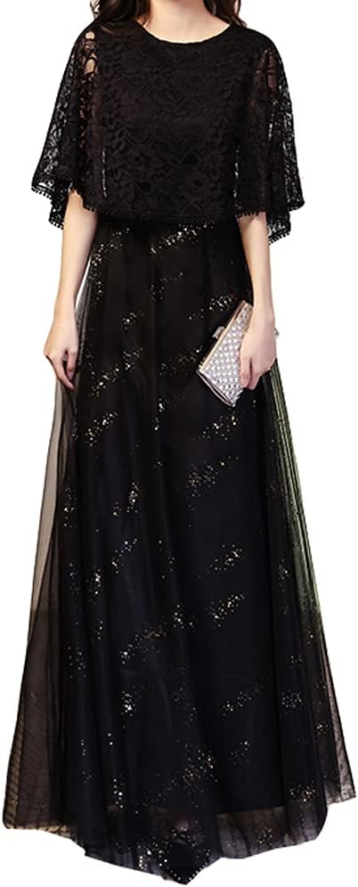 オフショルダー ボリューム袖 サテン ブラック ソフトマーメイド